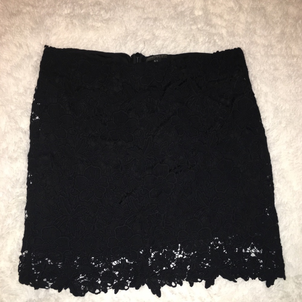 Black crochet/lace skirt